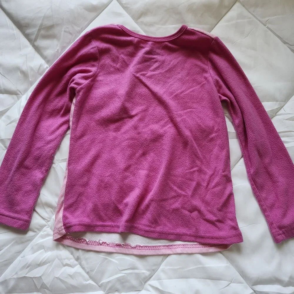 Barbie Pink Fleece Long Sleeve Girl's Size L 10/12